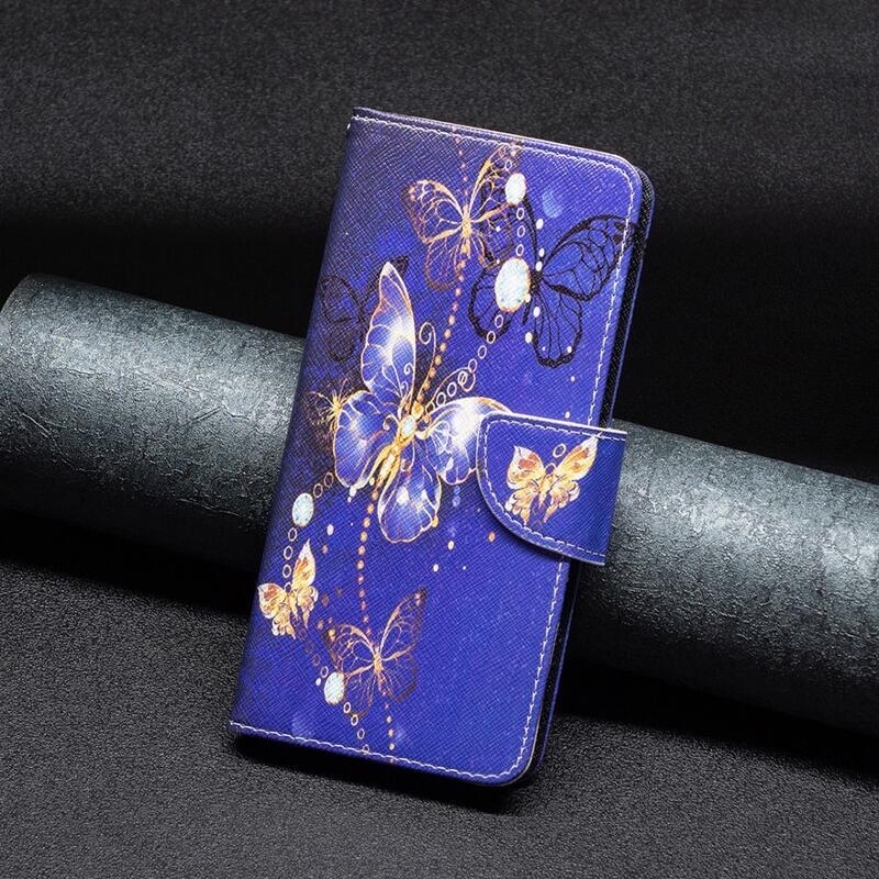 Patte knížkové pouzdro na Xiaomi 13 Lite - fialoví motýli