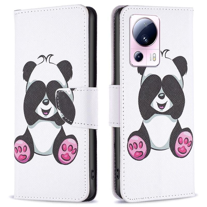 Patte knížkové pouzdro na Xiaomi 13 Lite - roztomilá panda