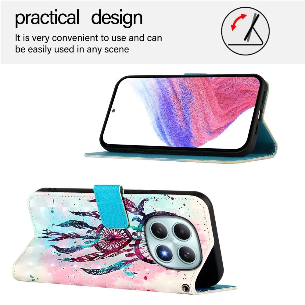 Patte knížkové pouzdro na Xiaomi Poco M8 5G/Redmi Note 15 5G/Note 15 4G - barevný lapač snů