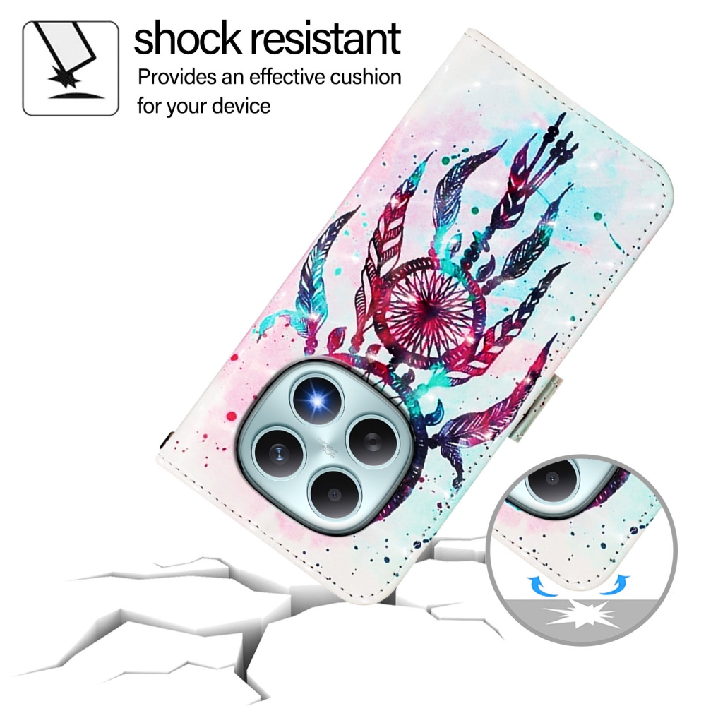 Patte knížkové pouzdro na Xiaomi Poco M8 5G/Redmi Note 15 5G/Note 15 4G - barevný lapač snů