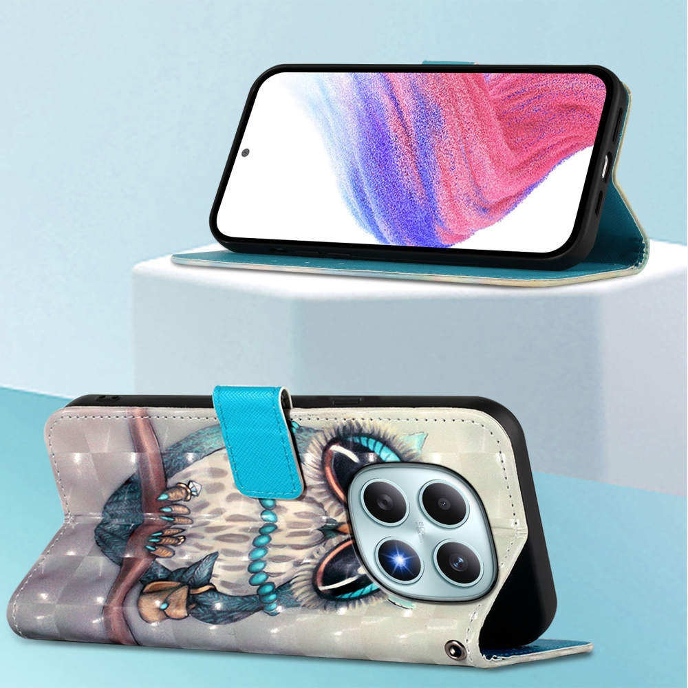 Patte knížkové pouzdro na Xiaomi Poco M8 5G/Redmi Note 15 5G/Note 15 4G - sova