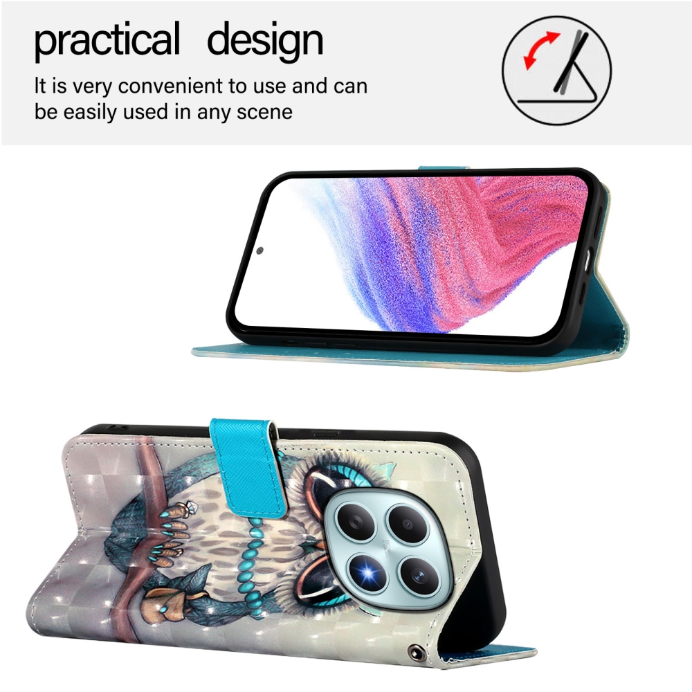 Patte knížkové pouzdro na Xiaomi Poco M8 5G/Redmi Note 15 5G/Note 15 4G - sova