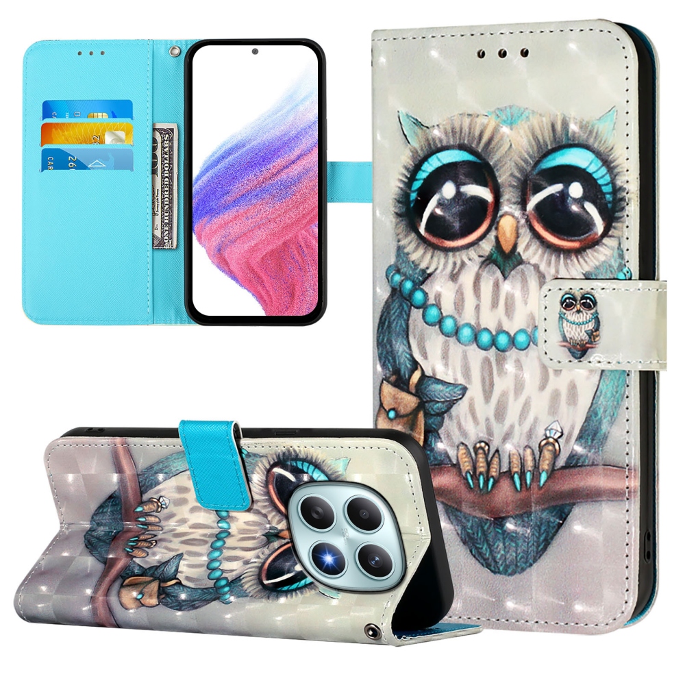 Patte knížkové pouzdro na Xiaomi Poco M8 5G/Redmi Note 15 5G/Note 15 4G - sova