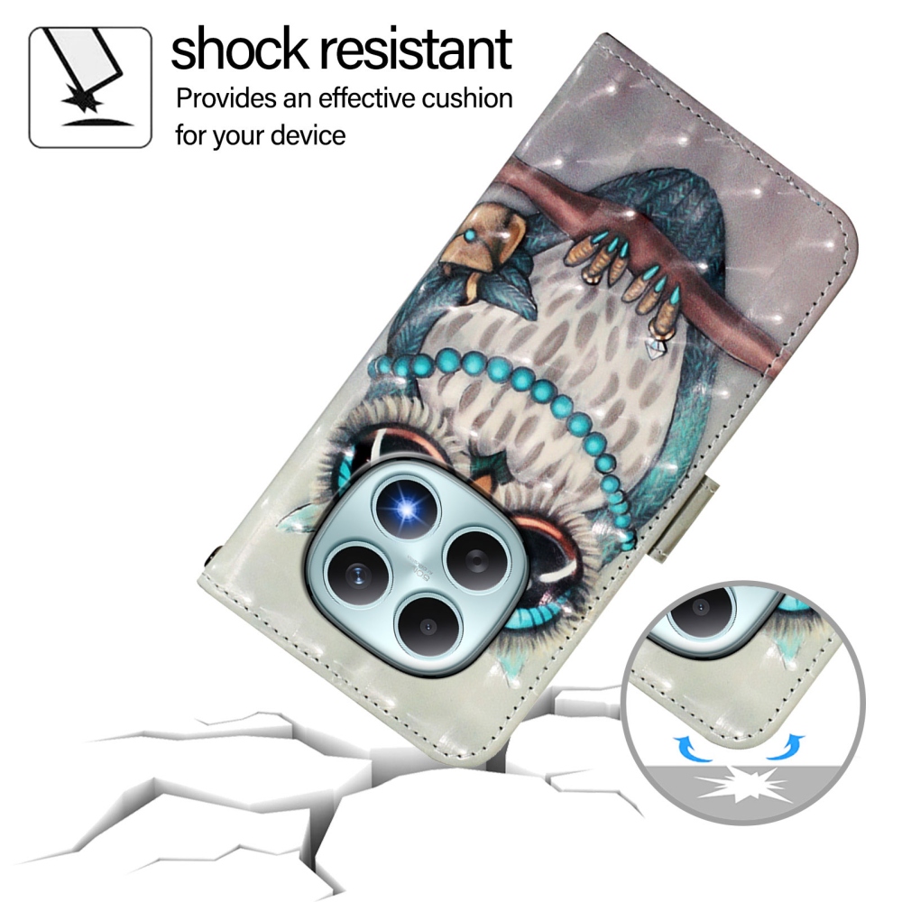 Patte knížkové pouzdro na Xiaomi Poco M8 5G/Redmi Note 15 5G/Note 15 4G - sova