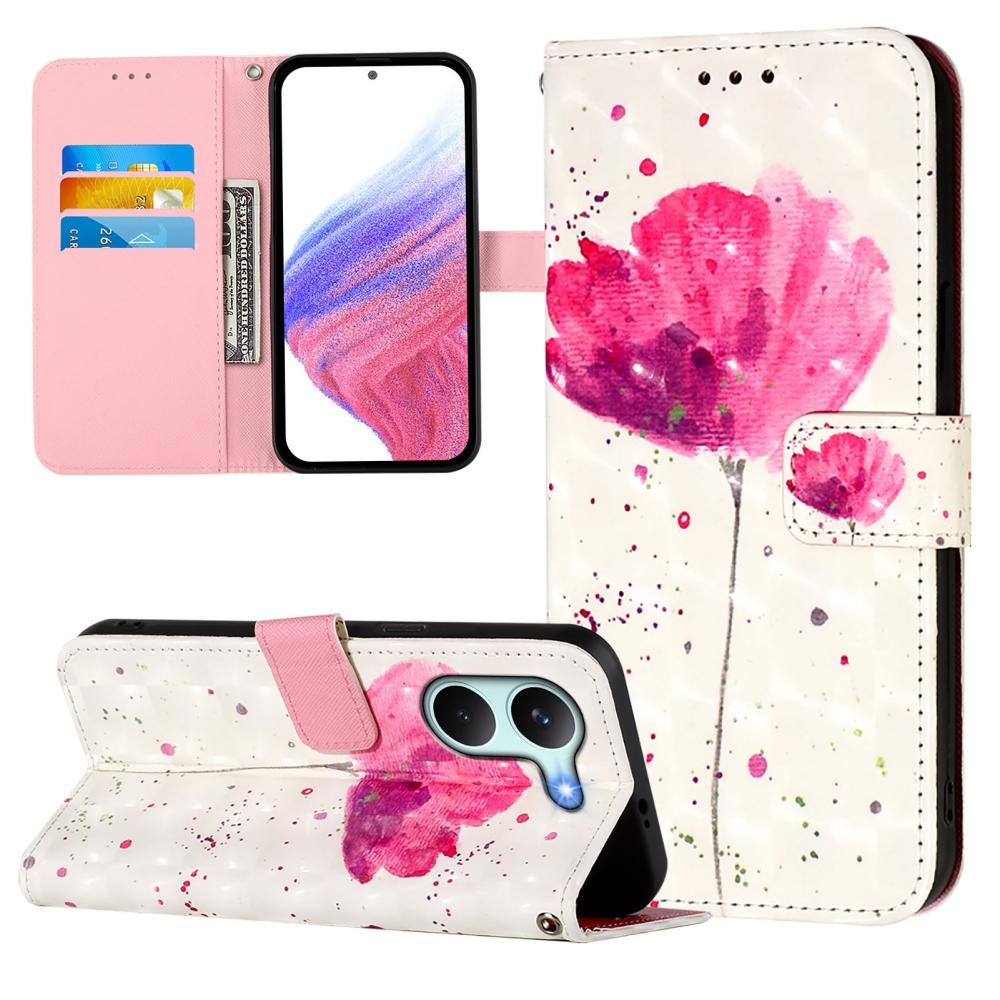 Patte knížkové pouzdro na Xiaomi Poco X8 Pro 5G - růžový květ