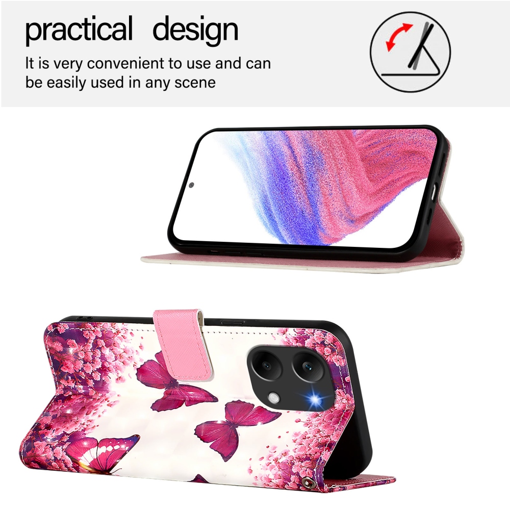 Patte knížkové pouzdro na Xiaomi Poco X8 Pro Max 5G - růžoví motýli