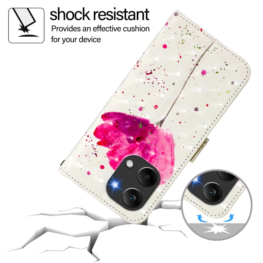 Patte knížkové pouzdro na Xiaomi Poco X8 Pro Max 5G - růžový květ