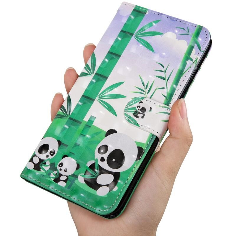 Patte peněženkové pouzdro na mobil Samsung Galaxy A03s (166.6 x 75.9 x 9.1mm) - panda