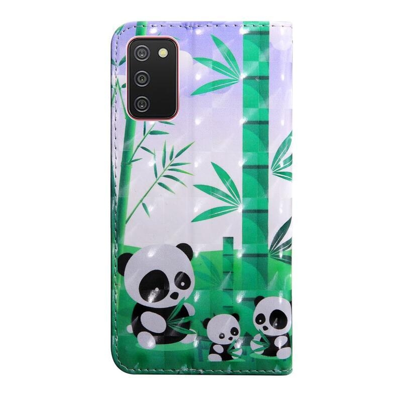 Patte peněženkové pouzdro na mobil Samsung Galaxy A03s (166.6 x 75.9 x 9.1mm) - panda