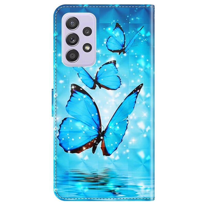 Print peněženkové pouzdro na mobil Samsung Galaxy A13 4G - modří motýli
