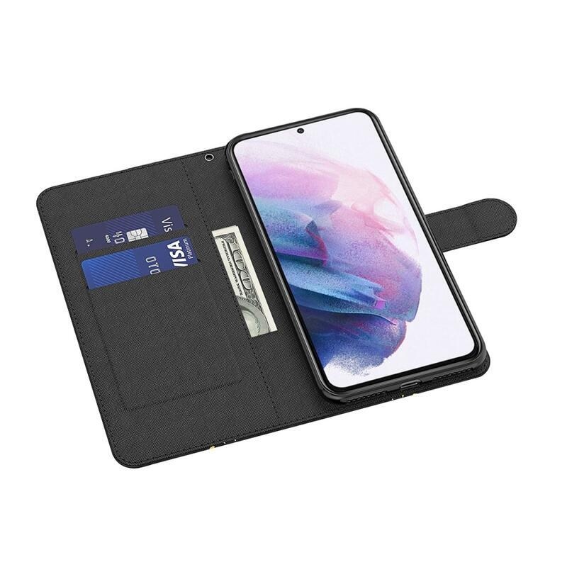 Print peněženkové pouzdro na mobil Samsung Galaxy A13 4G - modří motýli