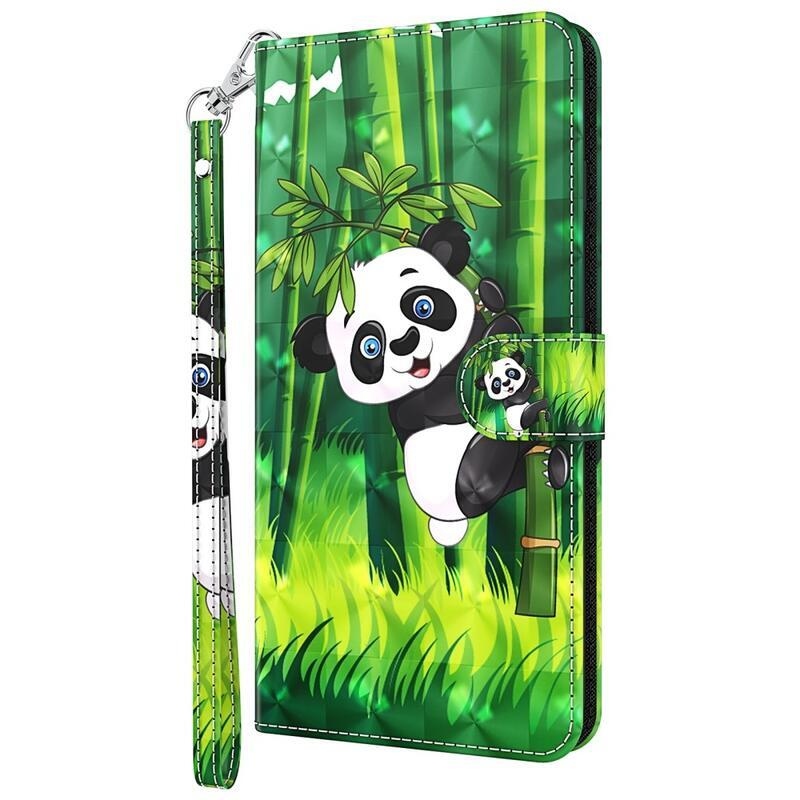 Patte peněženkové pouzdro na mobil Samsung Galaxy A13 4G - panda na bambusu