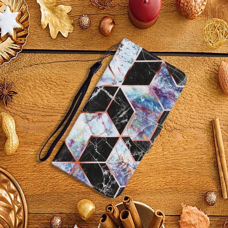Patte peněženkové pouzdro na mobil Samsung Galaxy A22 4G - geometrické tvary