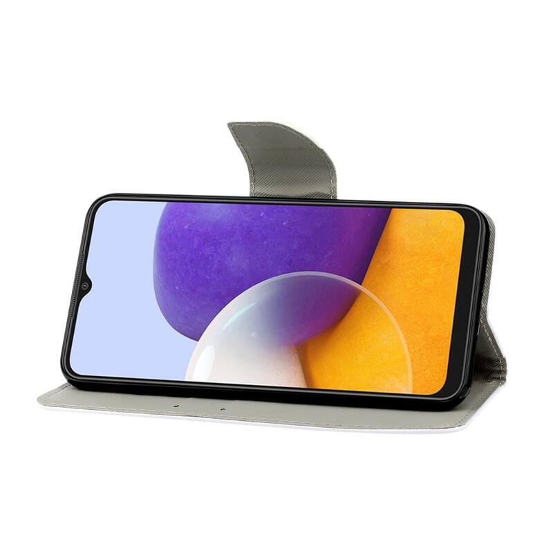 Patte peněženkové pouzdro na mobil Samsung Galaxy A22 4G - geometrické tvary