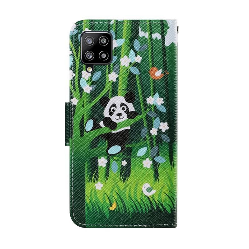 Patte peněženkové pouzdro na mobil Samsung Galaxy A22 4G - panda u bambusu