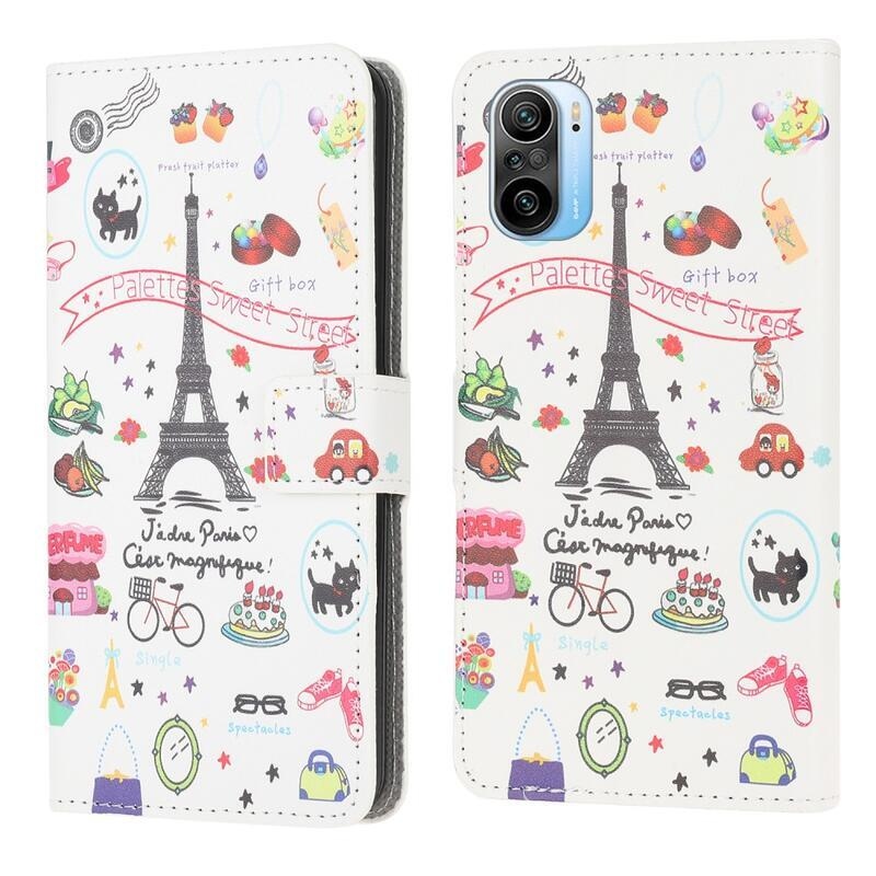 Patte peněženkové pouzdro na mobil Xiaomi Poco F3 - Eiffelova věž