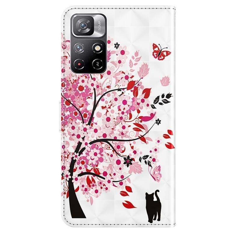 Print peněženkové pouzdro na mobil Xiaomi Poco M4 Pro 5G/Redmi Note 11S 5G - rozkvetlý strom