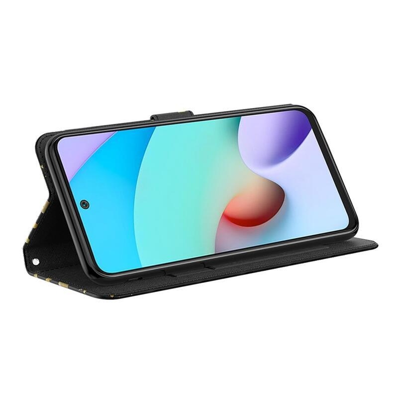 Print peněženkové pouzdro na mobil Xiaomi Poco M4 Pro 5G/Redmi Note 11S 5G - zlatí motýli