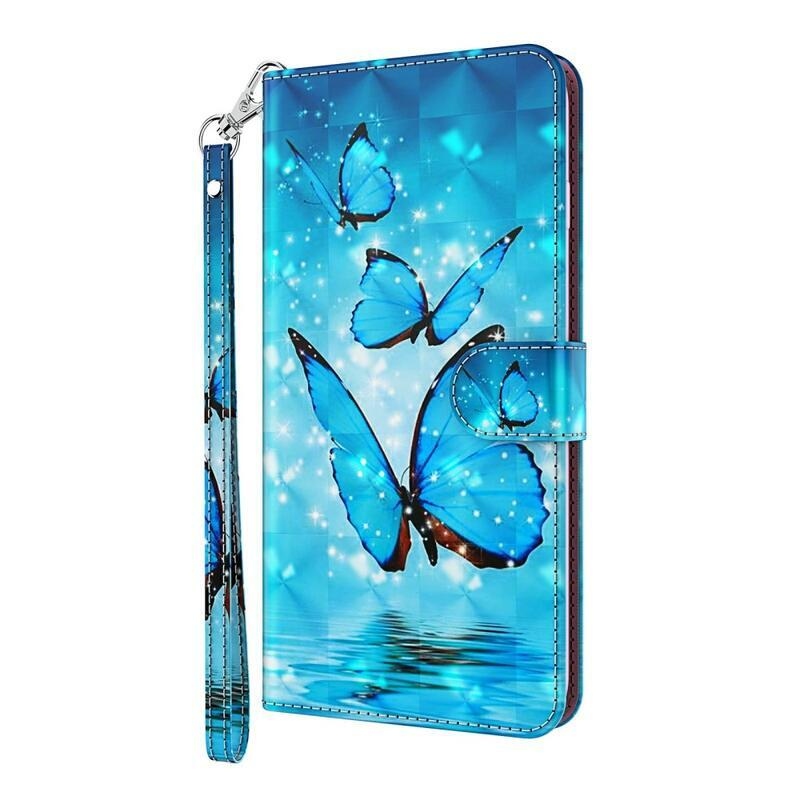 Print peněženkové pouzdro na mobil Xiaomi Redmi Note 9T 5G - modří motýli