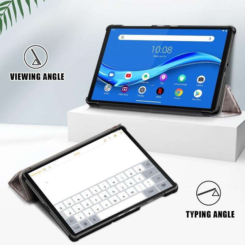 Patte polohovatelné PU kožené pouzdro na tablet Lenovo Tab M10 HD 2. Gen X306F/X - Eiffelova věž