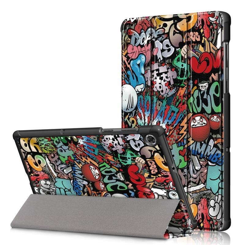 Patte polohovatelné PU kožené pouzdro na tablet Lenovo Tab M10 HD 2. Gen X306F/X - graffiti