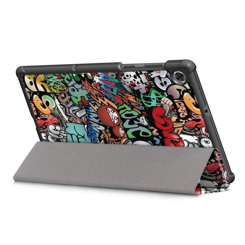 Patte polohovatelné PU kožené pouzdro na tablet Lenovo Tab M10 HD 2. Gen X306F/X - graffiti