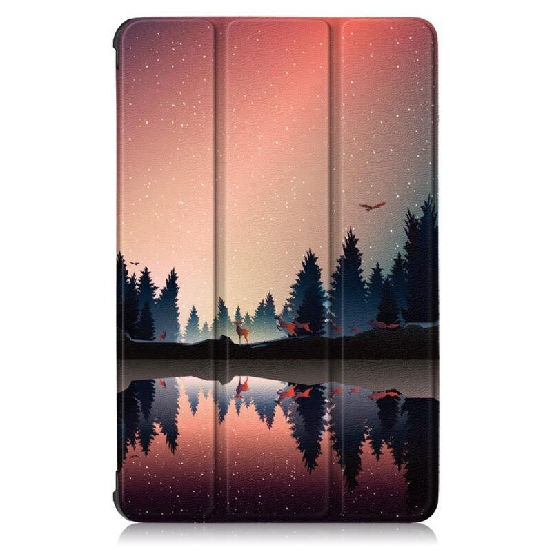 Patte polohovatelné PU kožené pouzdro na tablet Lenovo Tab M10 HD 2. Gen X306F/X - les