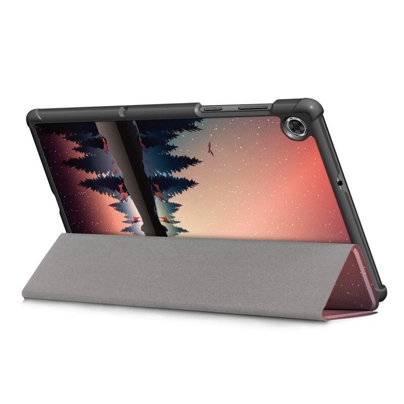 Patte polohovatelné PU kožené pouzdro na tablet Lenovo Tab M10 HD 2. Gen X306F/X - les