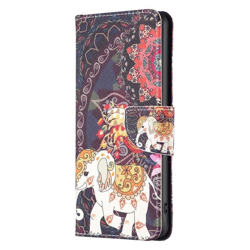 Patte PU kožené peněženkové pouzdro na mobil Xiaomi Poco M4 Pro 4G - slon