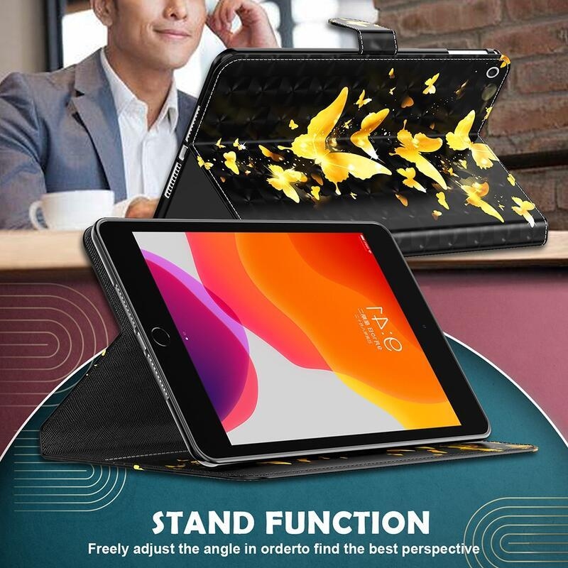 Patte zavírací pouzdro na Lenovo Tab P11 Pro - zlatí motýli
