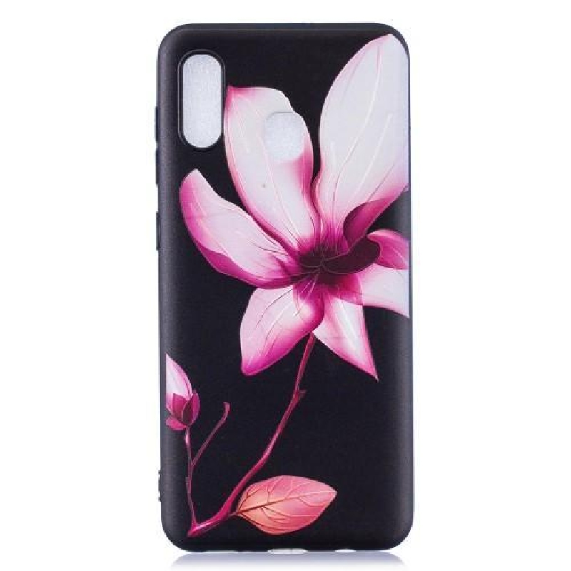 Pattern gelové pouzdro na mobil Samsung Galaxy A30 - růžový květ