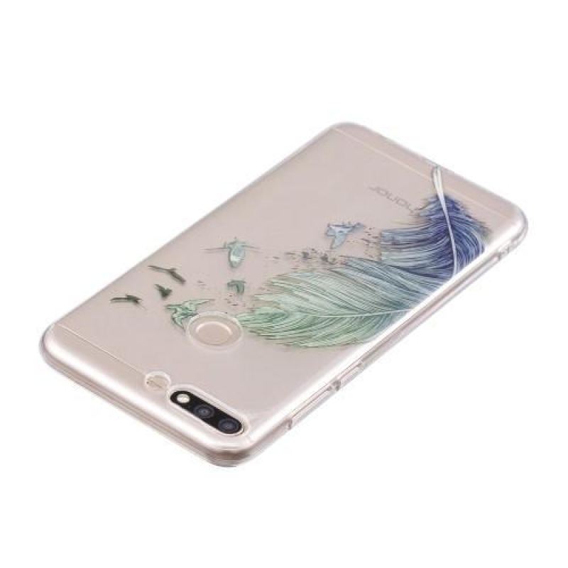 Pattern gelový obal na Huawei Y7 Prime (2018) - pírko