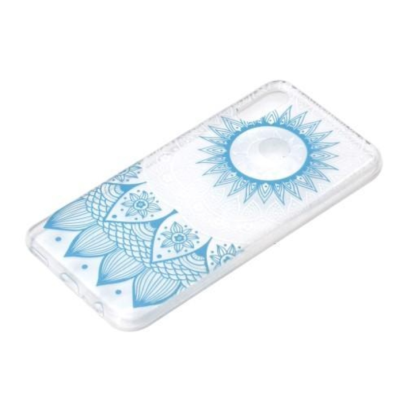 Pattern gelový obal na mobil Huawei Y7 (2019) - modrá slunečnice