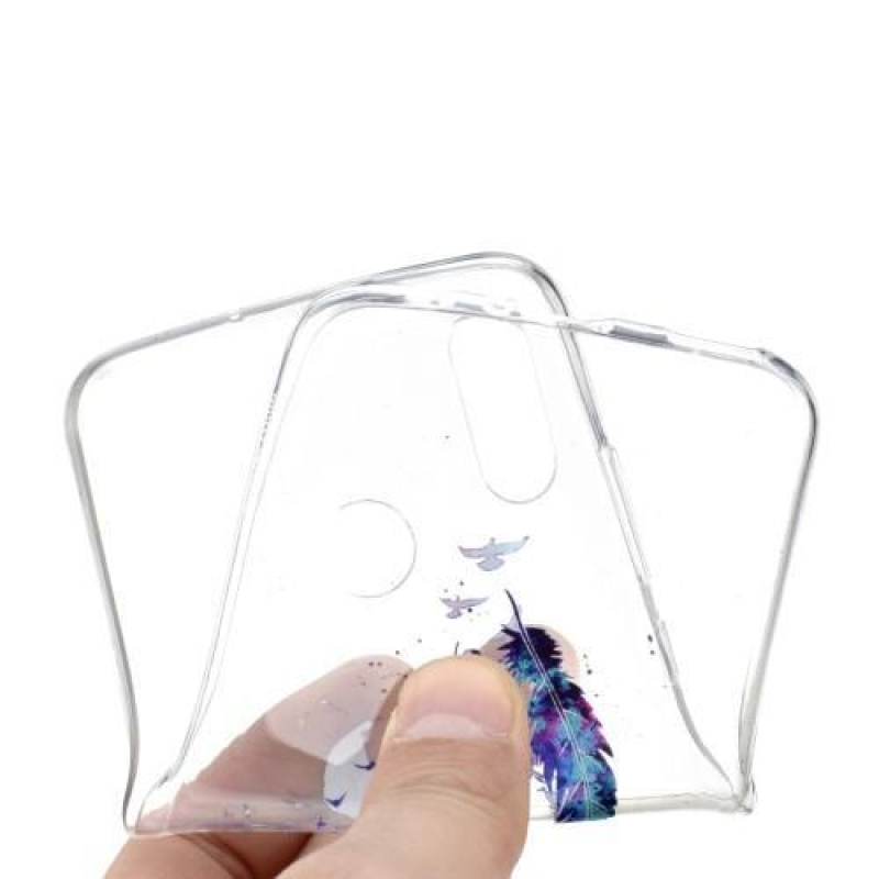 Pattern gelový obal na mobil Huawei Y7 (2019) - peří