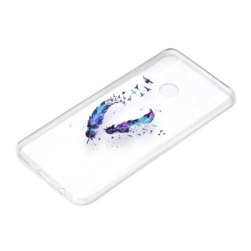 Pattern gelový obal na mobil Huawei Y7 (2019) - peří