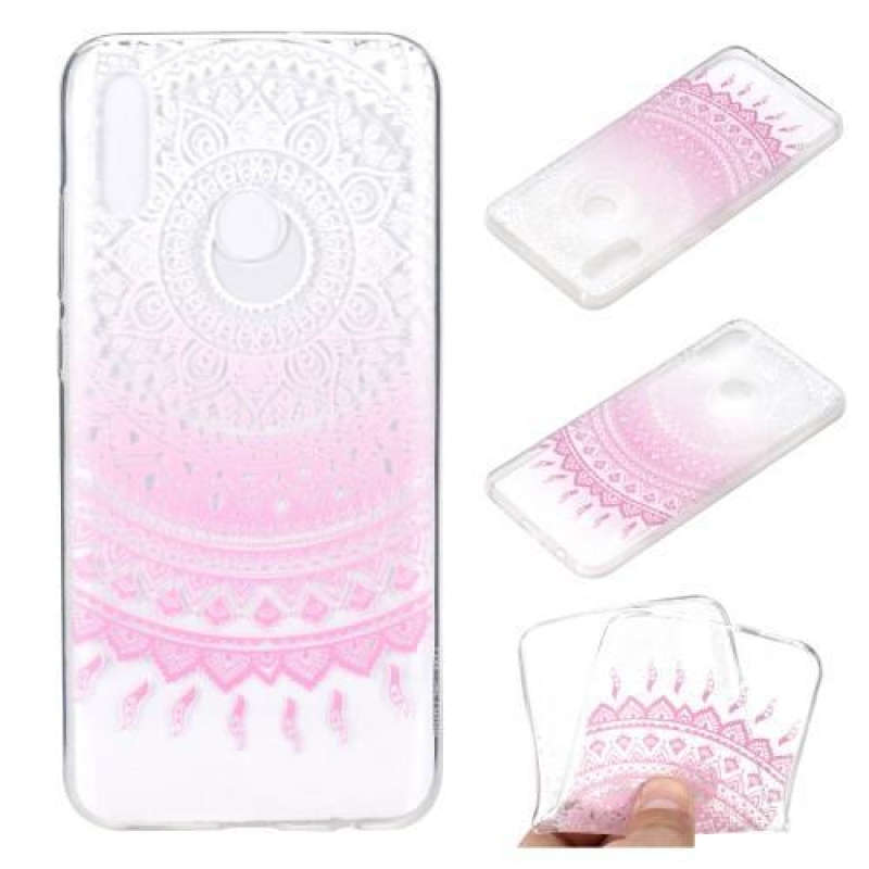 Pattern gelový obal na mobil Huawei Y7 (2019) - růžové květy