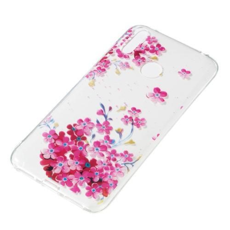 Pattern gelový obal na mobil Huawei Y7 (2019) - růžový květ