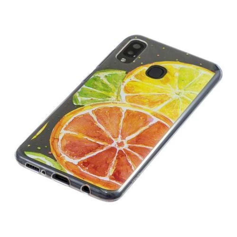 Pattern gelový obal na mobil Samsung Galaxy A20 / A30 - barevný citrón