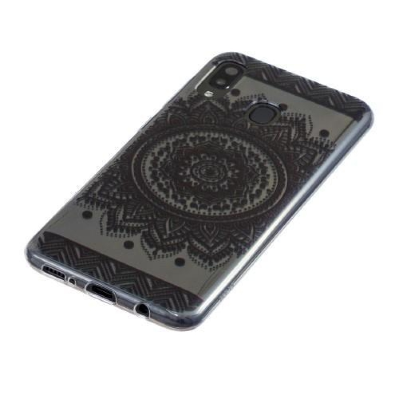 Pattern gelový obal na mobil Samsung Galaxy A20 / A30 - mandalový květ