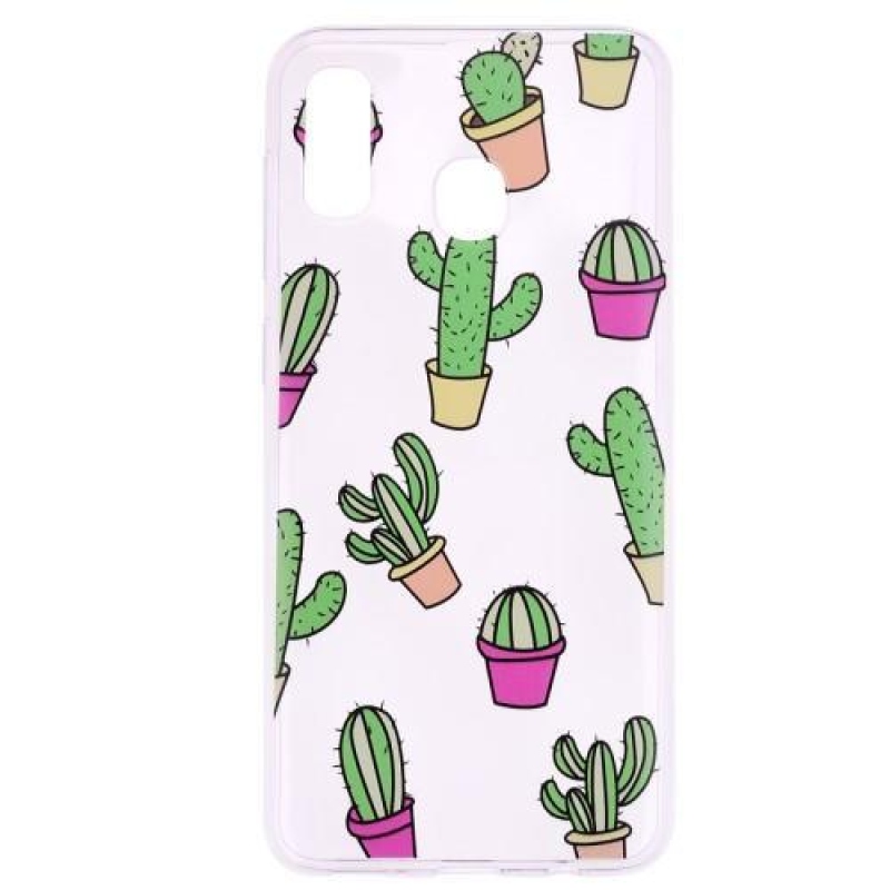 Pattern gelový obal na mobil Samsung Galaxy A40 - kaktus