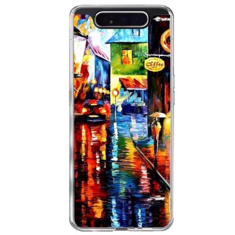 Pattern gelový obal na mobil Samsung Galaxy A80 - olejová malba