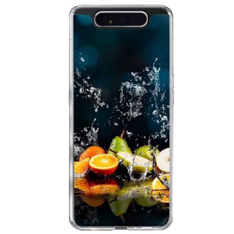 Pattern gelový obal na mobil Samsung Galaxy A80 - ovoce