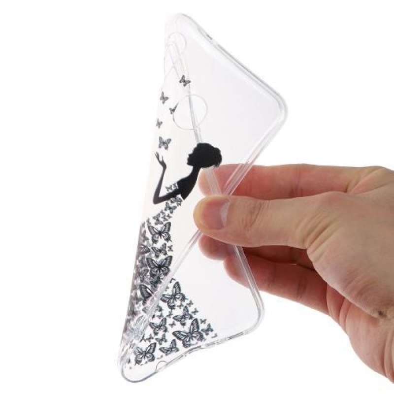 Pattern gelový obal na mobil Samsung Galaxy M20 - květinová dívka