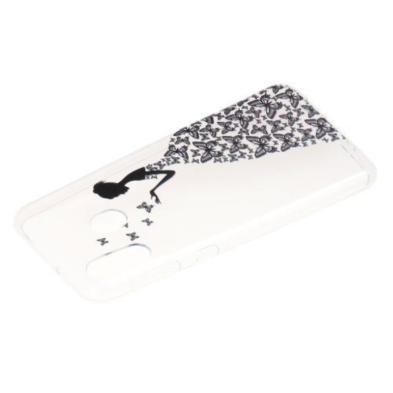 Pattern gelový obal na mobil Samsung Galaxy M20 - květinová dívka