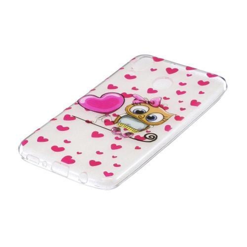 Pattern gelový obal na mobil Samsung Galaxy M20 - roztomilá sova