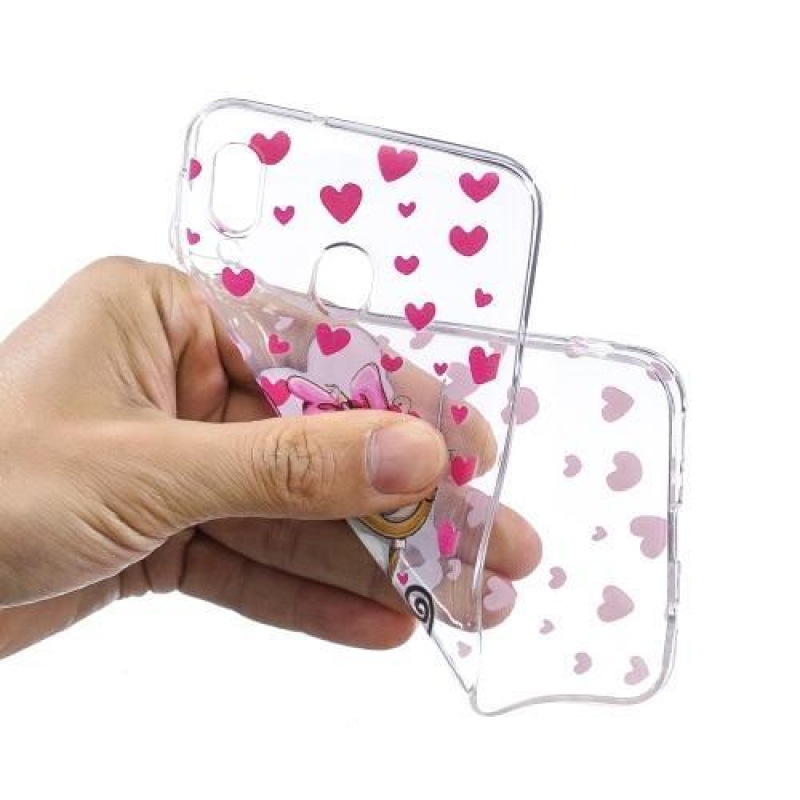Pattern gelový obal na mobil Samsung Galaxy M20 - roztomilá sova