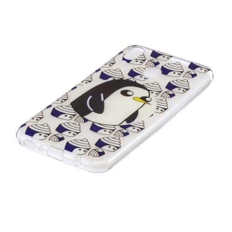 Pattern gelový obal na mobil Samsung Galaxy M20 - tučňák a košíčky