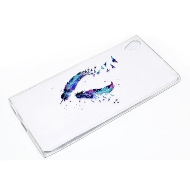 Pattern gelový obal na mobil Sony Xperia XA1 Plus - barevné peří