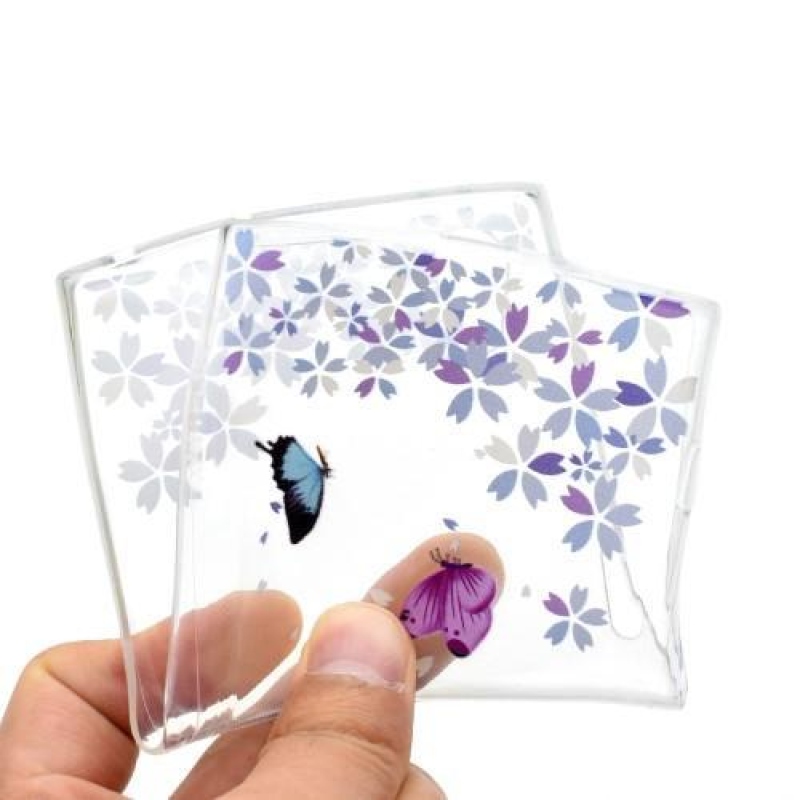 Pattern gelový obal na mobil Sony Xperia XA1 Plus - motýli a květy