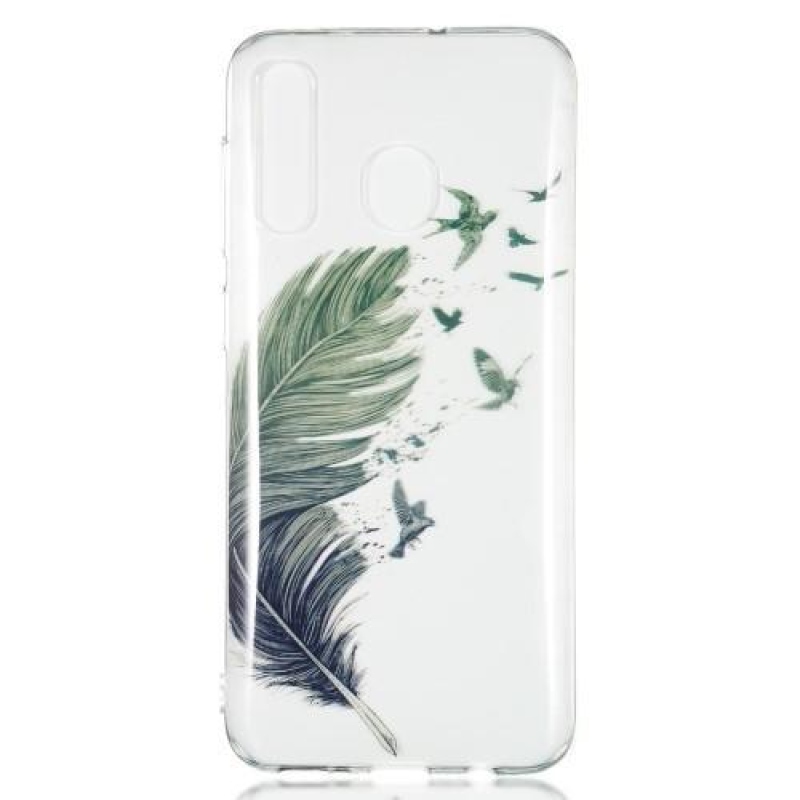 Pattern gelový obal na Samsung Galaxy A50/A30/A30s/A20 - pírko a pták